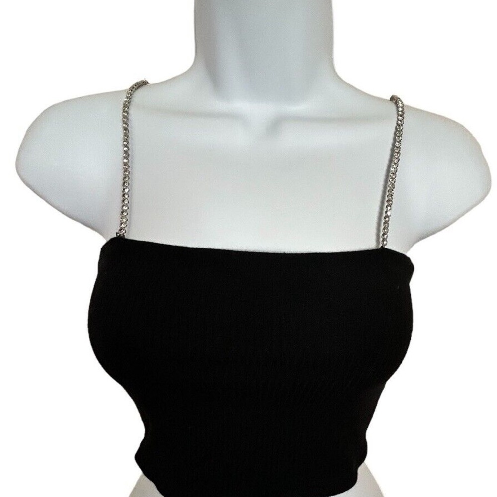 Emma & Sam Rhinestone Strap Crop Top - Picture 3 of 7
